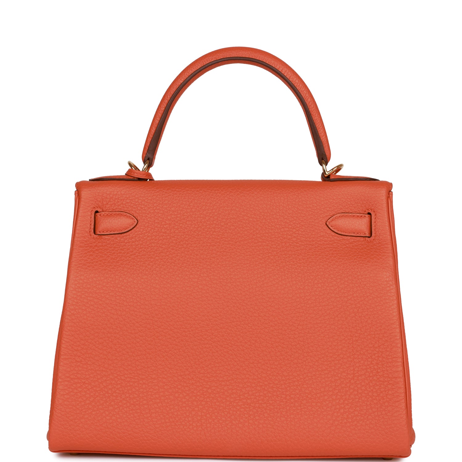 Hermès Kelly Retourne 28 Orange Togo Gold Hardware
