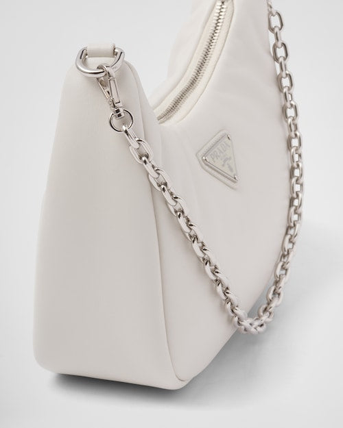 Padded nappa-leather Prada Re-Edition shoulder bag - White