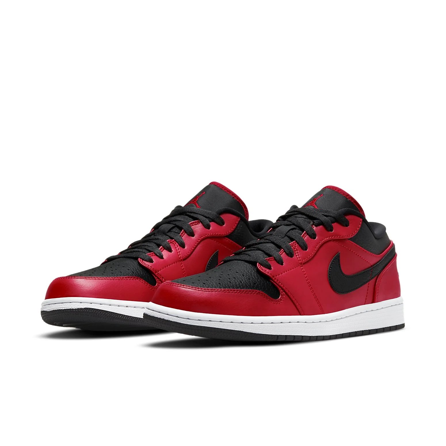 Air Jordan 1 Low 'Reverse Bred Pebbled Swoosh' 553558-605