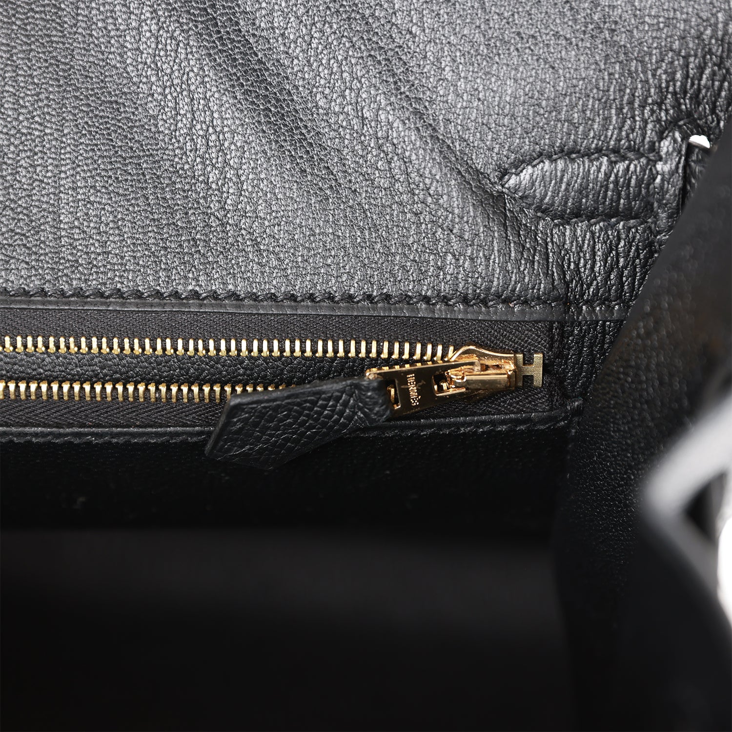 Hermès Birkin Sellier 25 Black Epsom Gold Hardware
