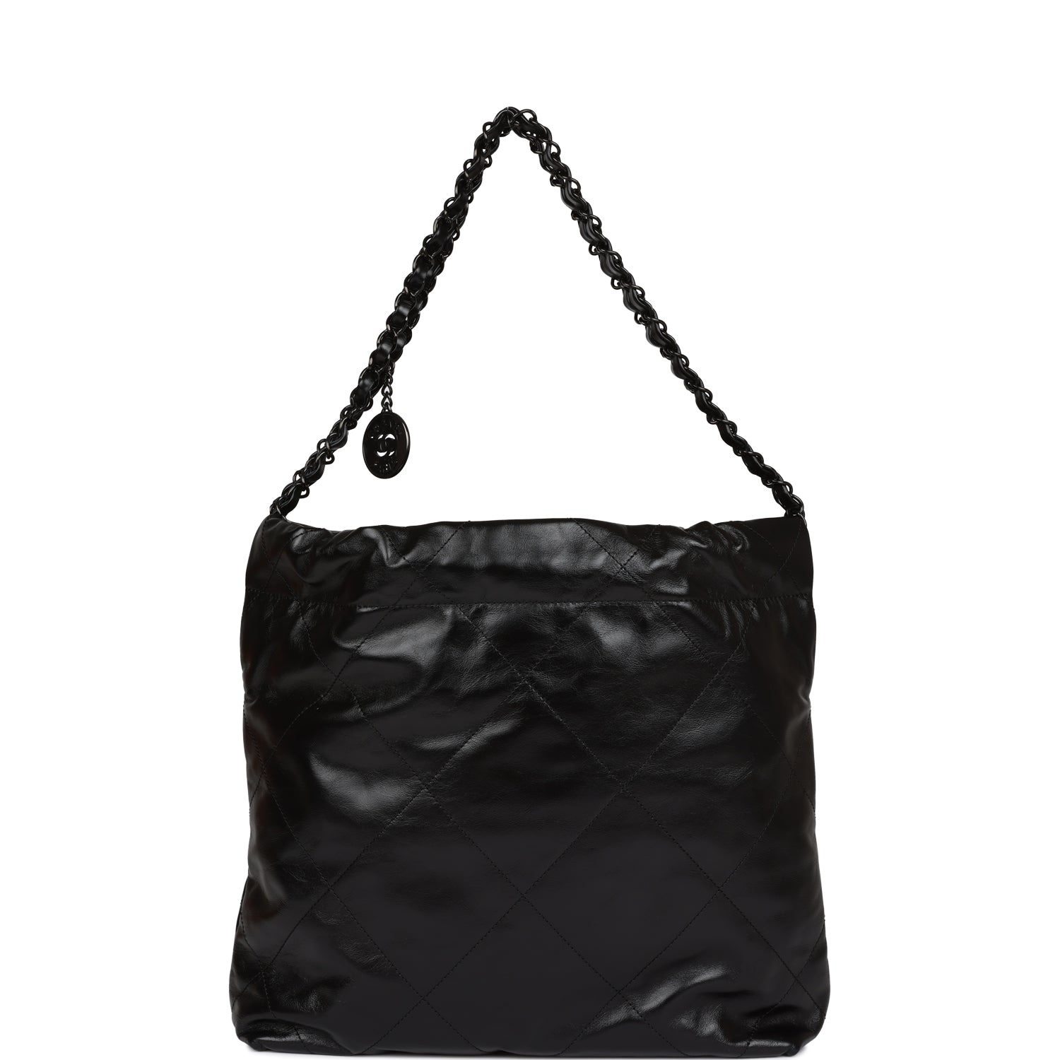 Small 22 Bag SO Black Calfskin Black Hardware