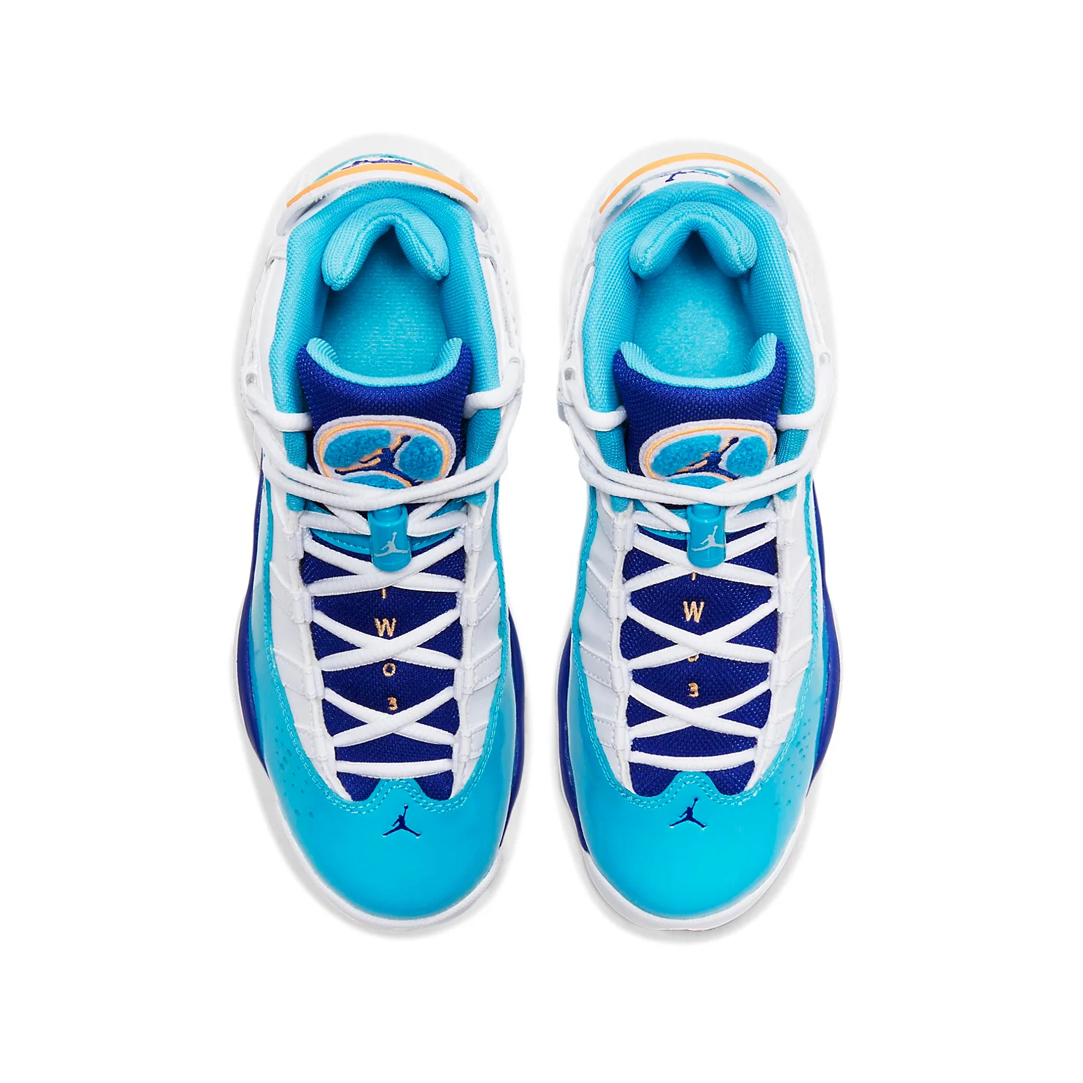 (GS) Air Jordan 6 Rings 'White Blue Orange' 323399-105