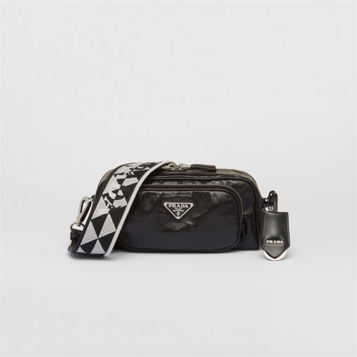 Prada Nappa antique leather multi-pocket shoulder bag