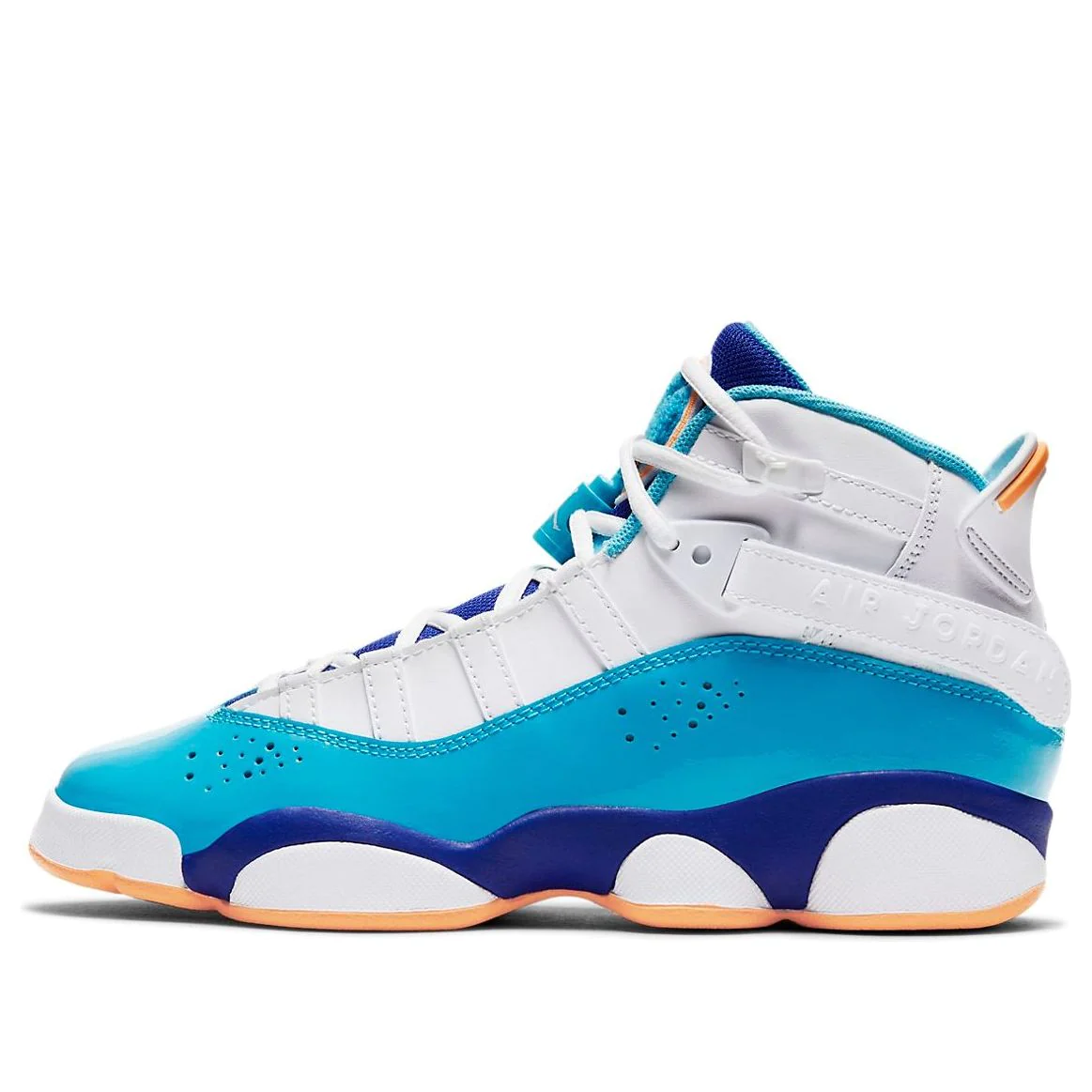 (GS) Air Jordan 6 Rings 'White Blue Orange' 323399-105