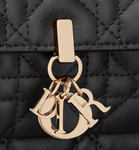 LADY DIOR CHAIN POUCH Black Cannage Lambskin
