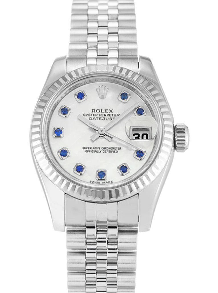 Replica Rolex Lady-Datejust 26mm Mother Of Pearl – White Dial 179174