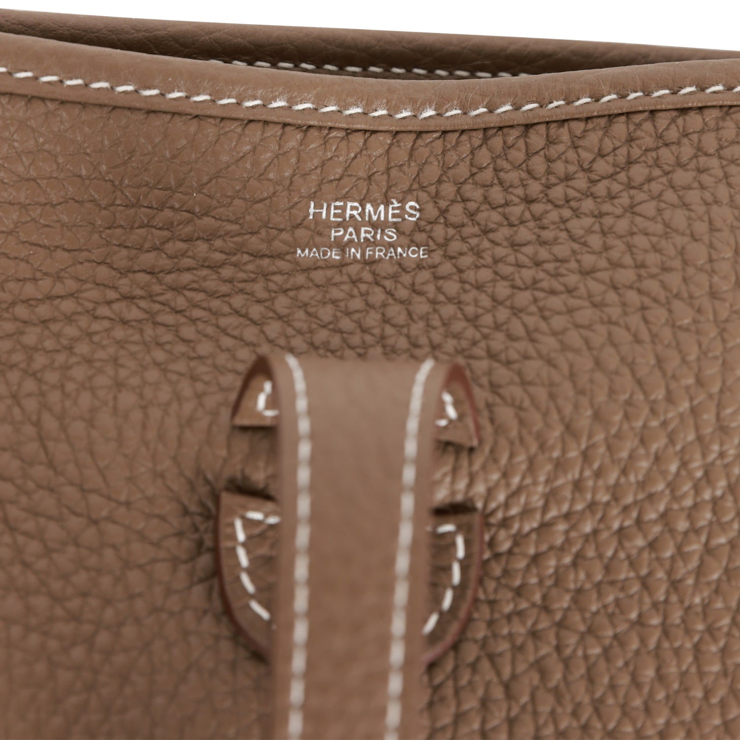 Hermès Evelyne III PM Etoupe Clemence Palladium Hardware