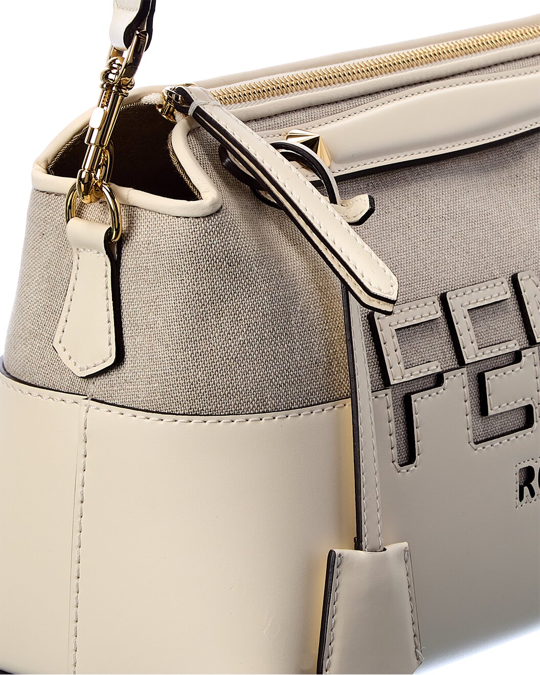 Fendi By The Way Medium Canvas & Leather Shoulder Bag