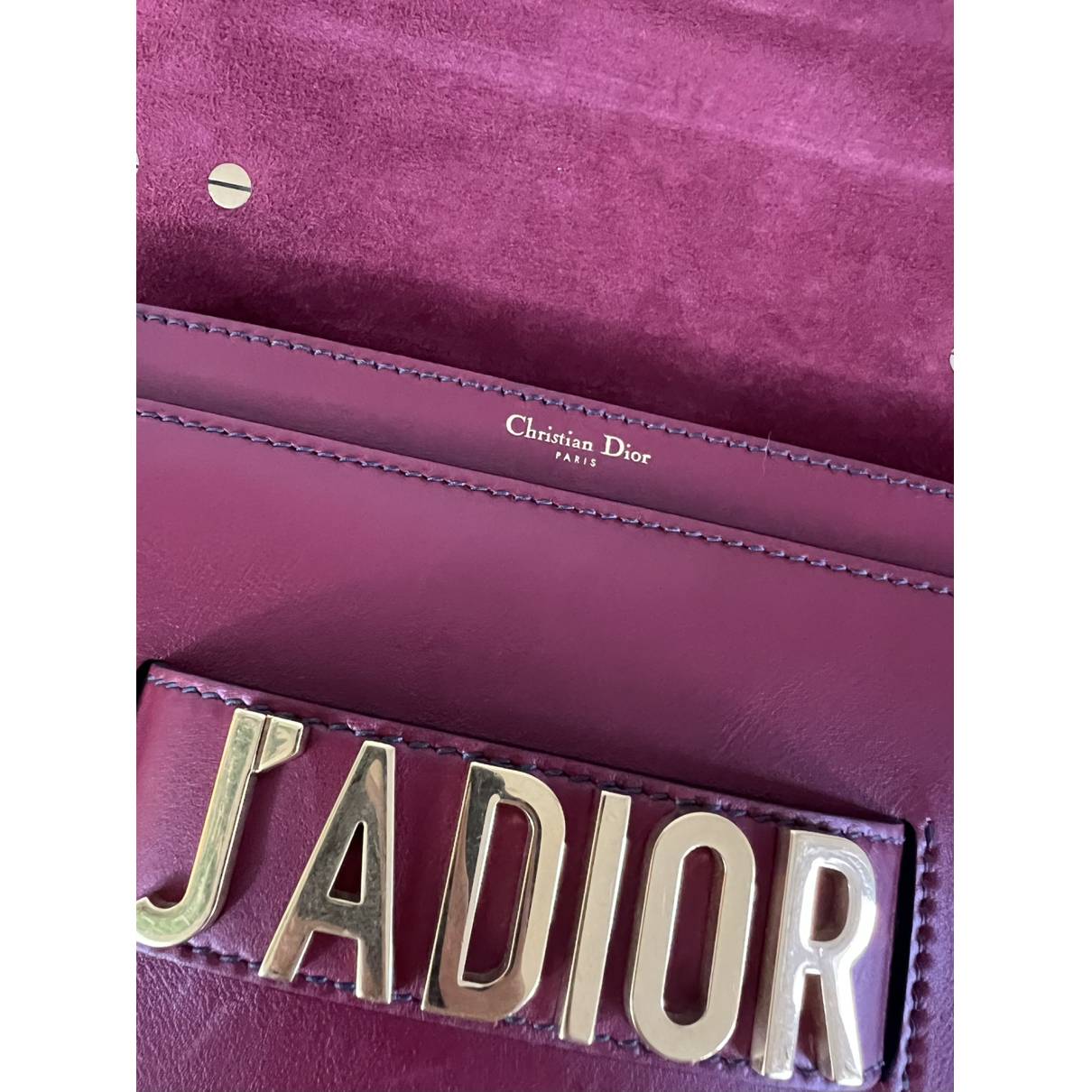 Dior J'adior Mongolian Lamb Handbag Burgundy In Mongolian Lamb