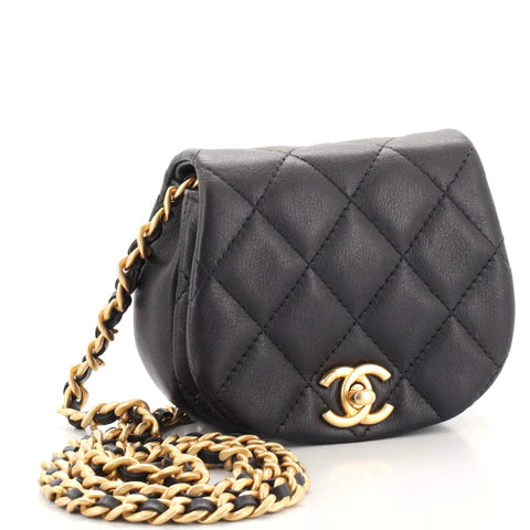 Coco Mail Clutch with Chain Quilted Calfskin Mini