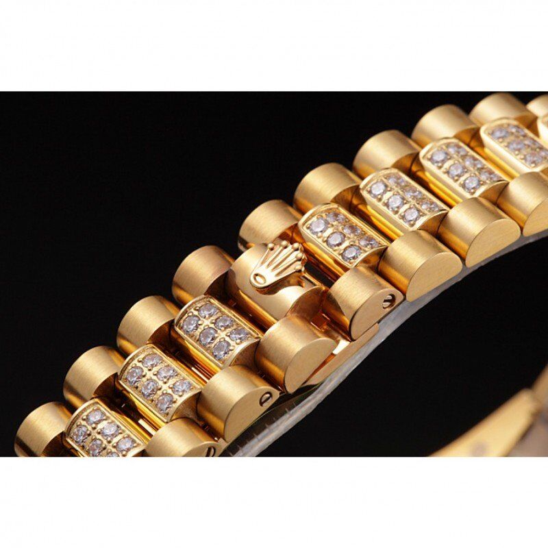 Swiss Rolex Day-Date Diamonds Yellow Gold-SRL184 621614