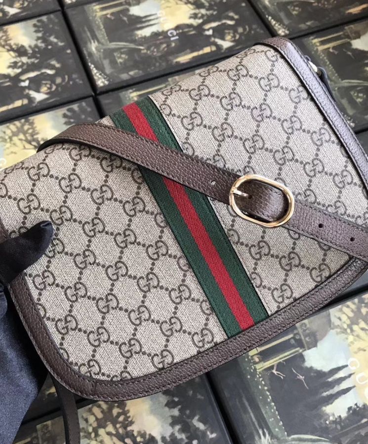 Gucci Ophidia GG small shoulder bag 601044 Dark Coffee