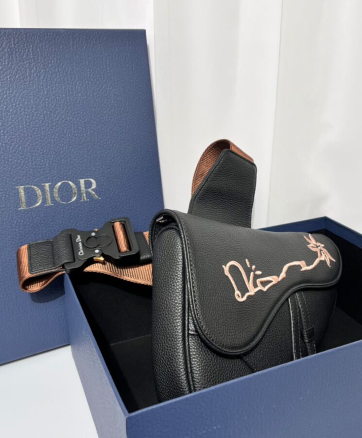 Dior Cactus Jack Dior Saddle Bag Black