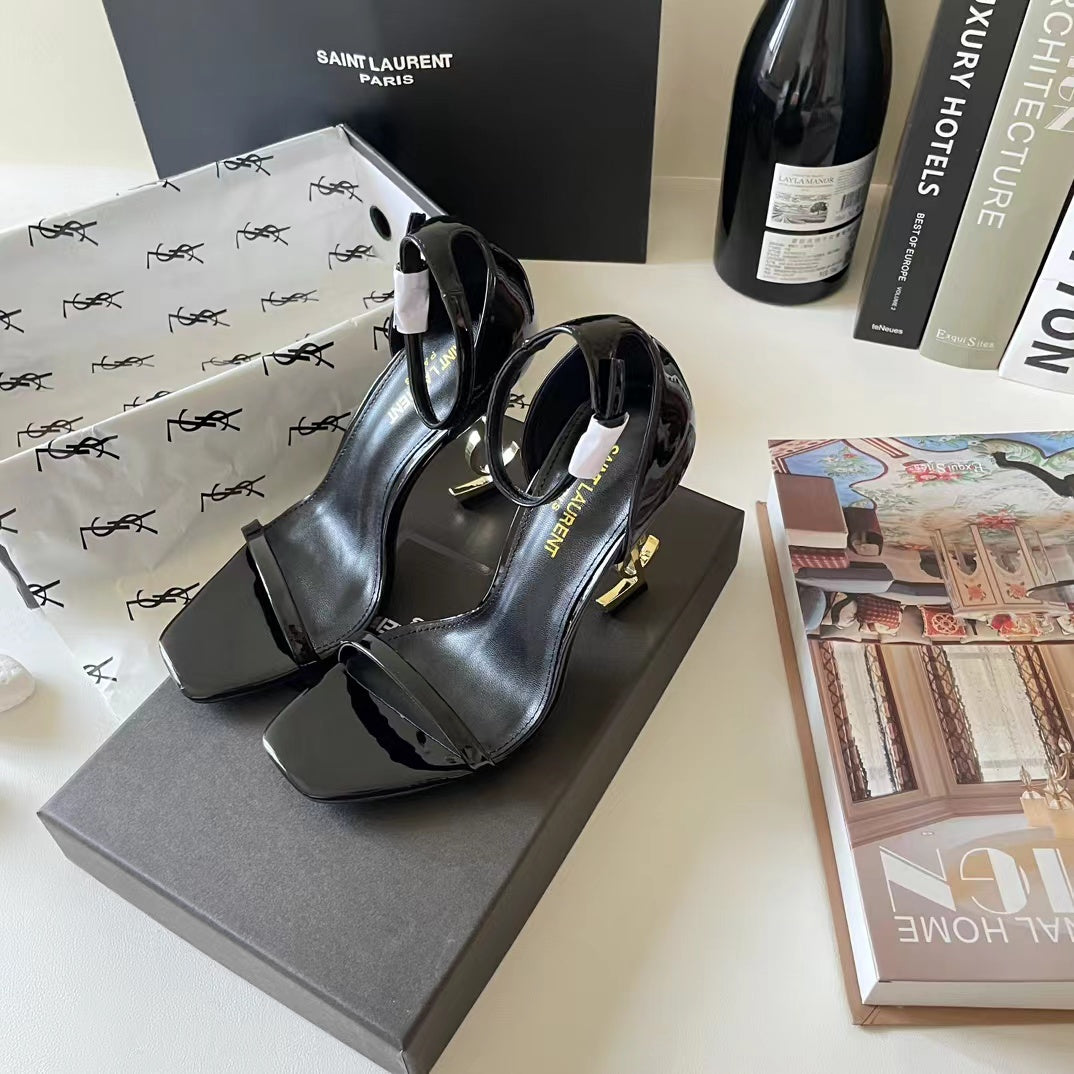 9 colors exclusive logo high heel sandals