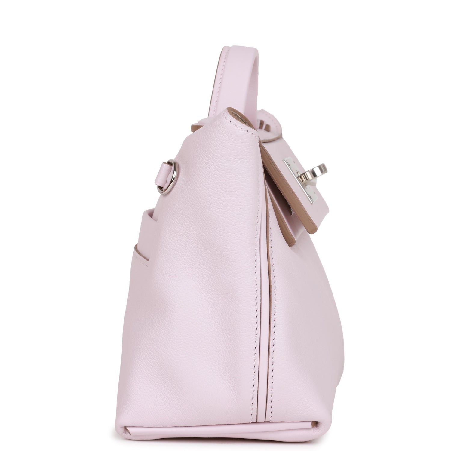 Hermès Mini 24/24 Bag Mauve Pale Verso Evercolor and Swift Palladium Hardware
