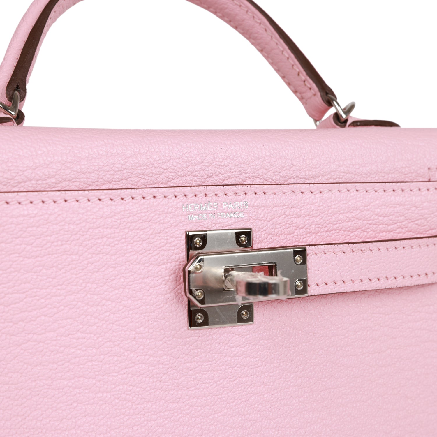 Hermès Kelly Sellier 20 Rose Sakura Chevre Palladium Hardware