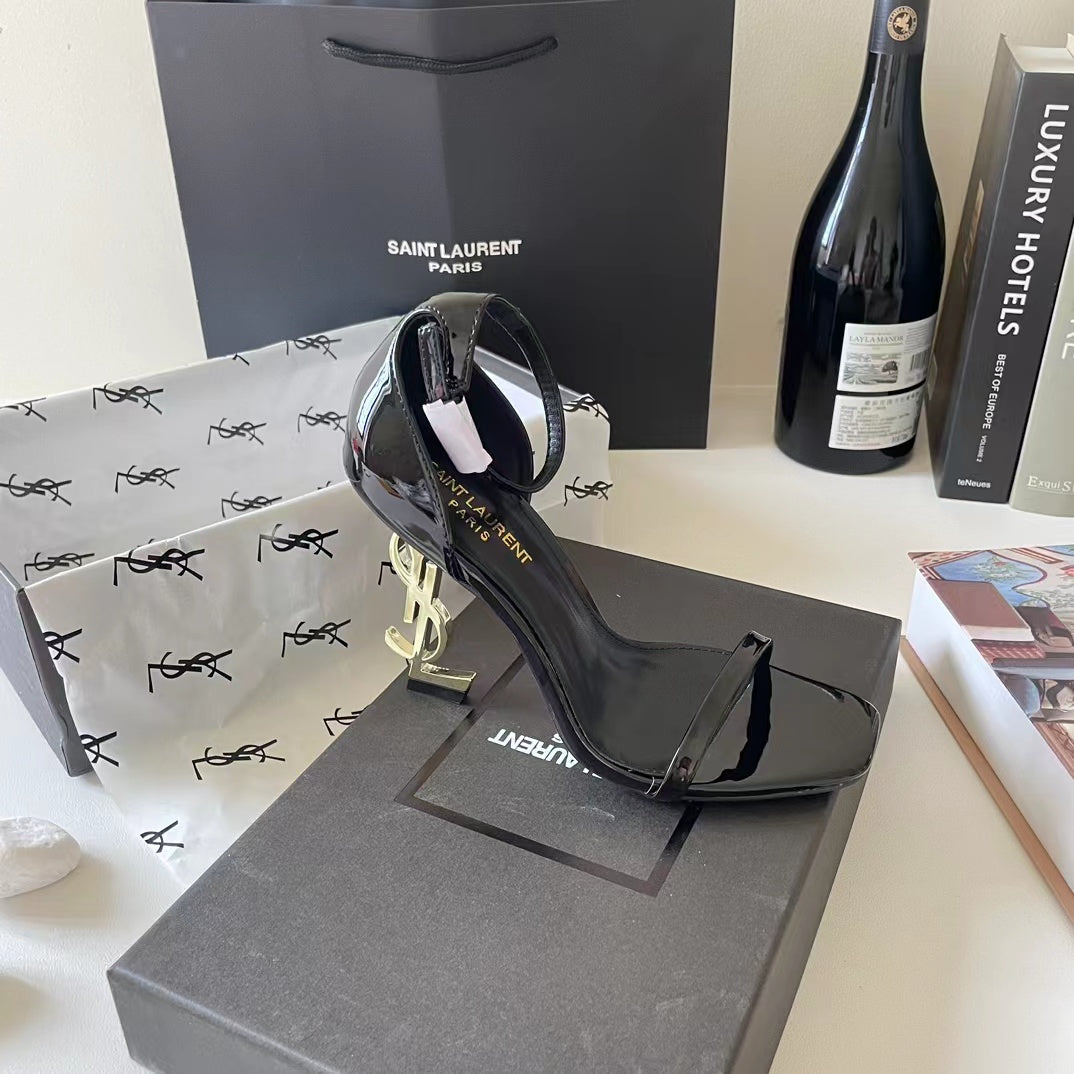 9 colors exclusive logo high heel sandals