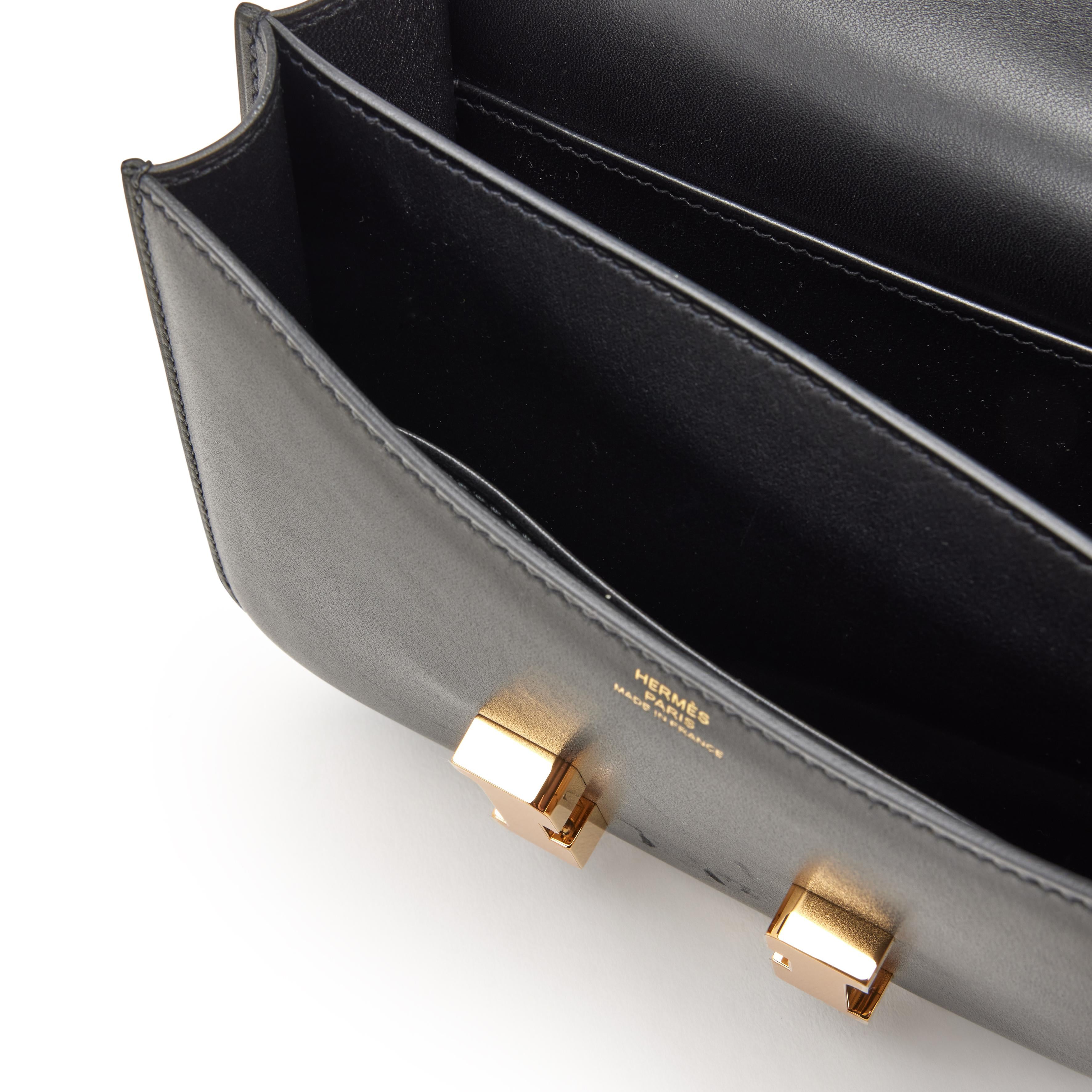 Hermès Constance Bag 18 Black Epsom Gold Hardware