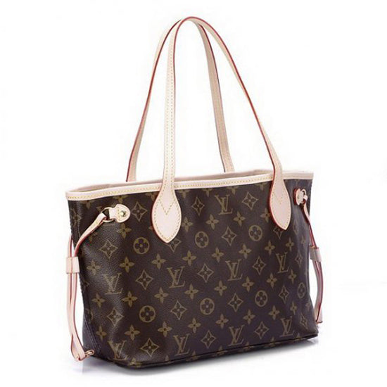 LV M40155 Neverfull PM Shoulder Bag Monogram Canvas