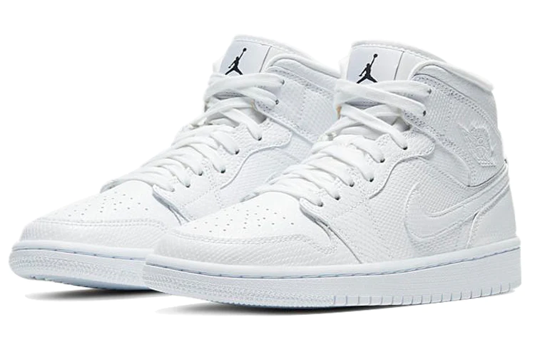 (WMNS) Air Jordan 1 Mid 'White Snakeskin' BQ6472-110