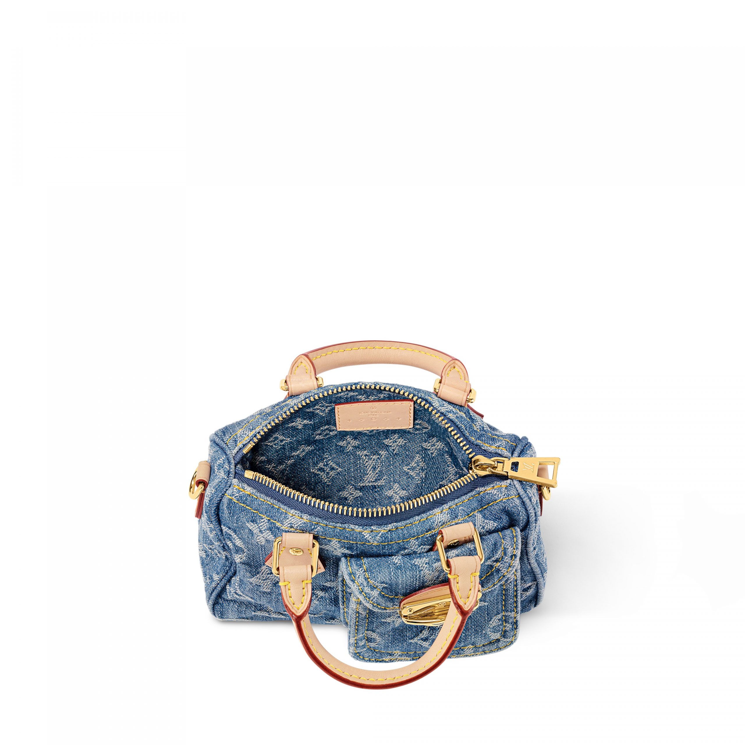 Louis Vuitton M82950 Nano Speedy Denim Blue