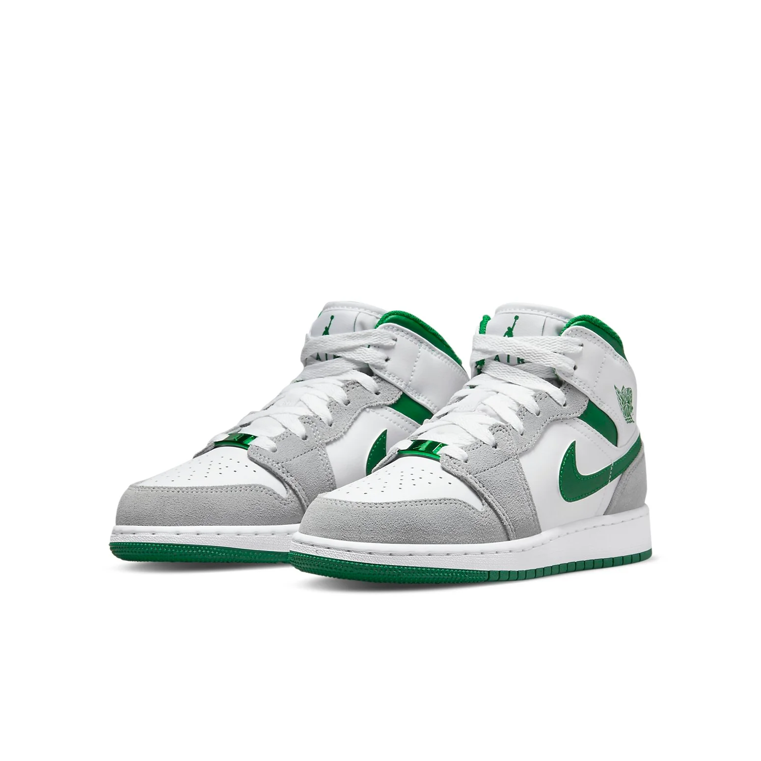 (GS) Air Jordan 1 Mid SE 'Grey Pine Green' DC7248-103