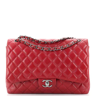 Classic Double Flap Bag Quilted Lambskin Maxi