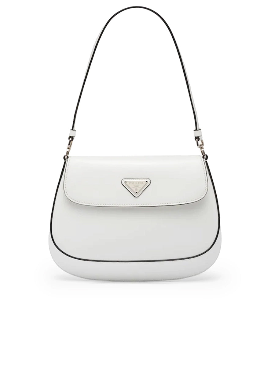 Prada Prada Cleo Brushed Leather Shoulder Bag with Flap