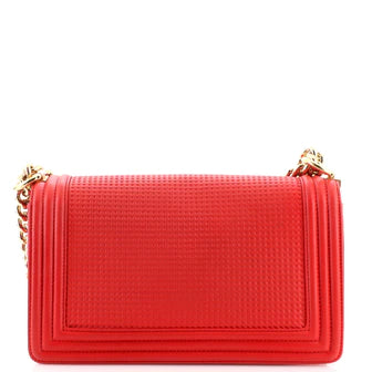 Boy Flap Bag Cube Embossed Lambskin Old Medium