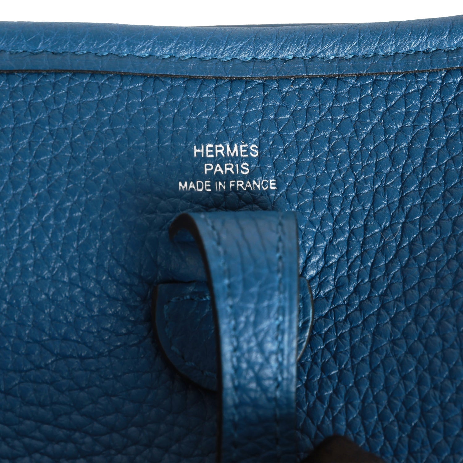 Hermès Evelyne TPM Bag Deep Blue Maurice Palladium Hardware