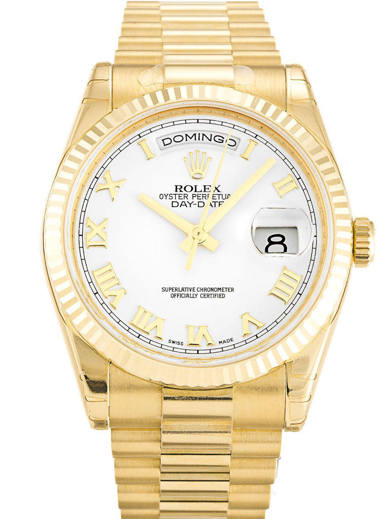 Replica Rolex Day-Date 36mm White Dial 118238