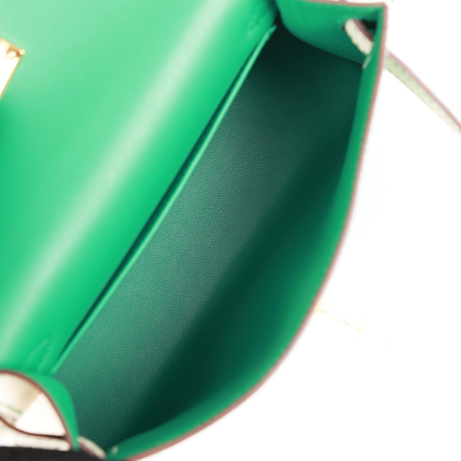 Hermès Special Order (HSS) Kelly Sellier 20 Vert Jade and Craie Epsom Gold Hardware