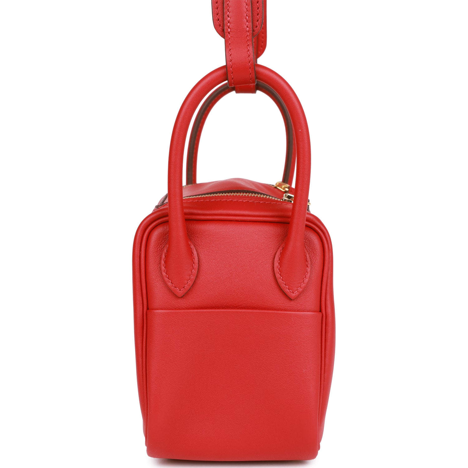 Hermès Mini Lindy Rouge Piment Swift Gold Hardware