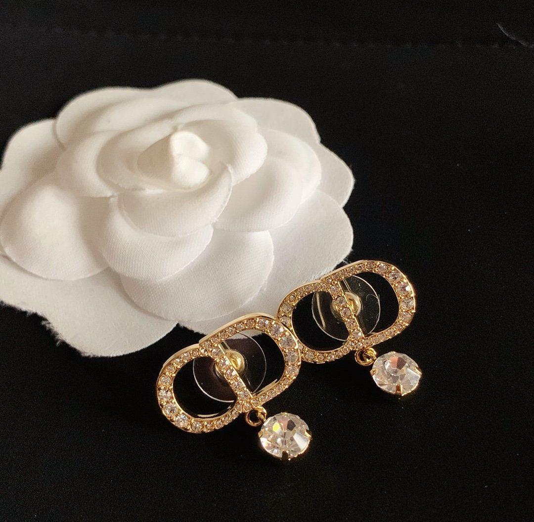 Fashion CD rhinestone earrings