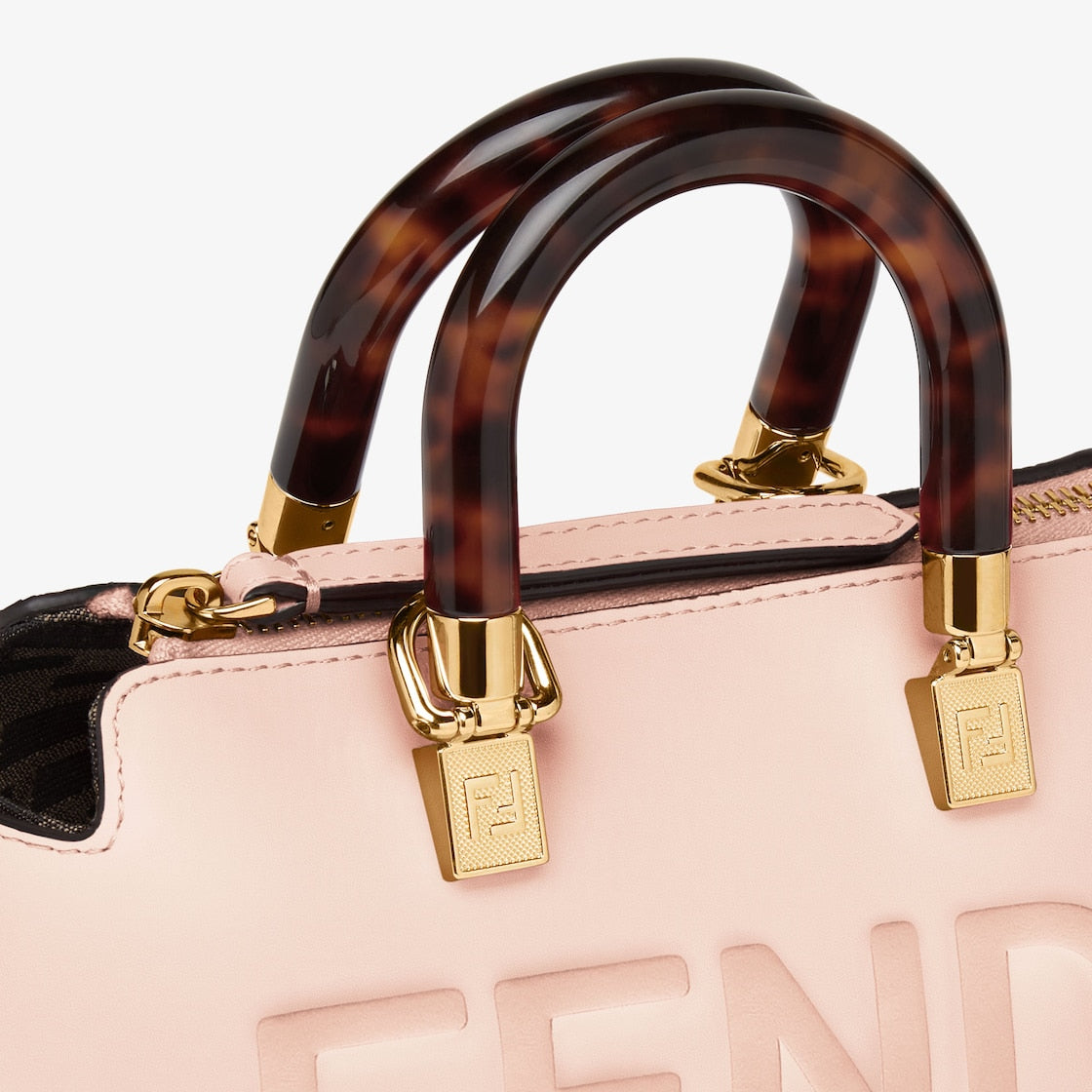 Fendi By The Way Mini Boston Bag in Pale Pink