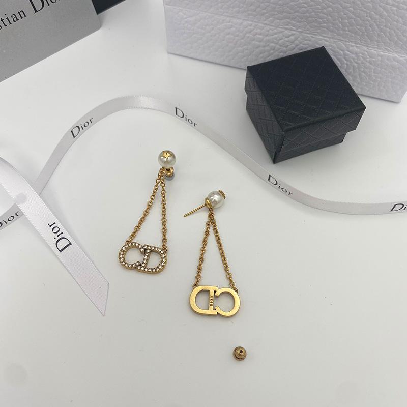 retro rhinestone pendant earrings