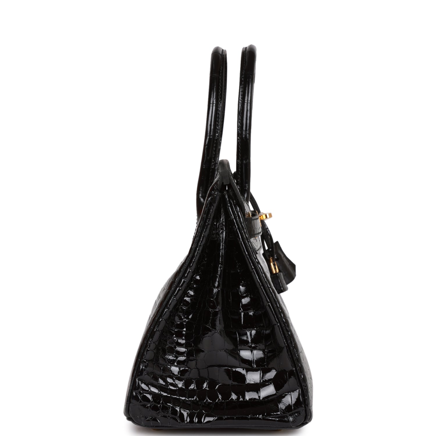 Hermès Birkin 30 Black Shiny Niloticus Crocodile Gold Hardware