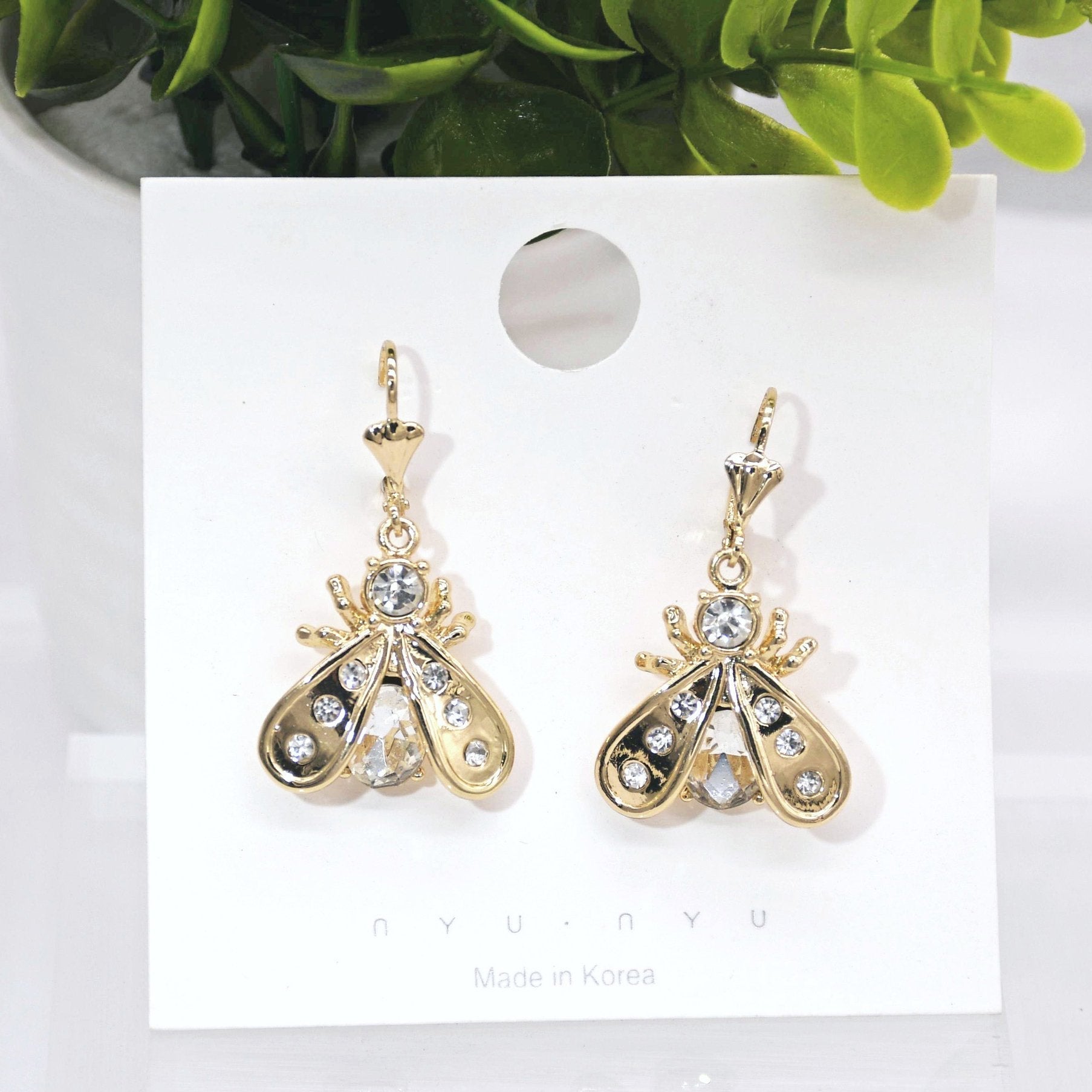 Simple Personality Beetle Pendant Earrings