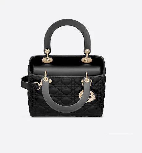 MEDIUM LADY DIOR BAG Black Cannage Lambskin