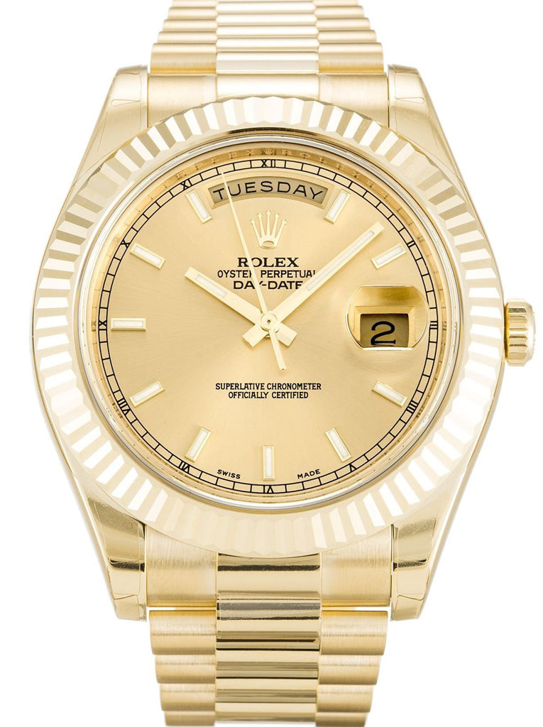Replica Rolex Day-Date II 41mm Champagne Dial 218238