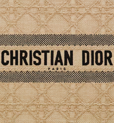 LARGE DIOR BOOK TOTE Natural Cannage Raffia (42 x 35 x 18.5 cm)