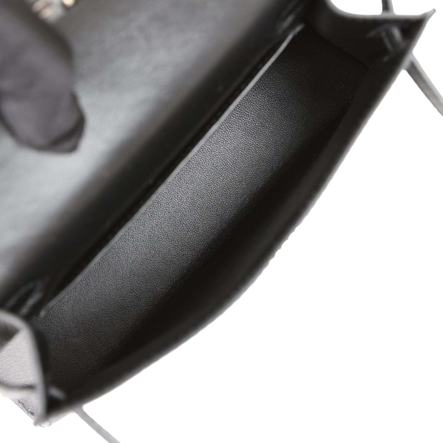 Hermès Kelly Sellier 20 Black Epsom Palladium Hardware