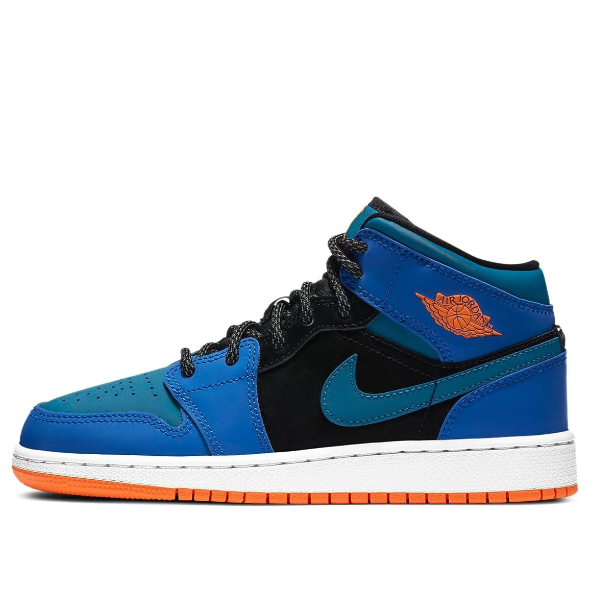 (GS) Air Jordan 1 Mid 'Racer Blue Green Abyss' 554725-440