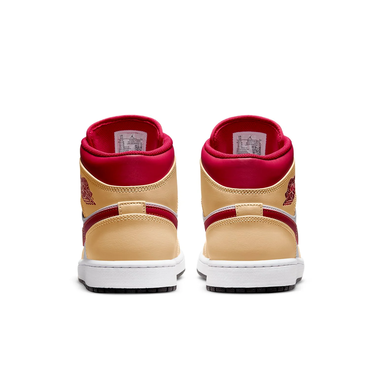 Air Jordan 1 Mid 'Light Curry Cardinal Red' 554724-201