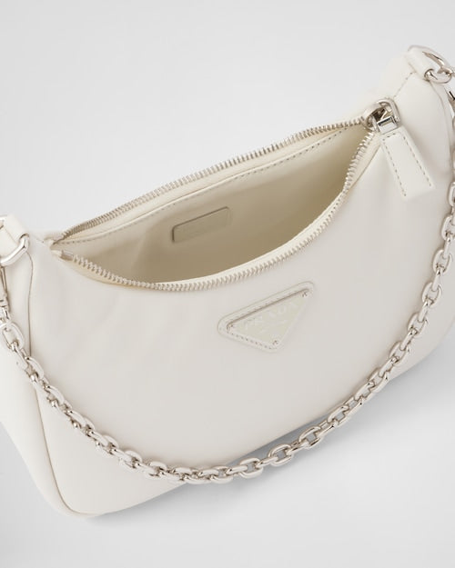 Padded nappa-leather Prada Re-Edition shoulder bag - White