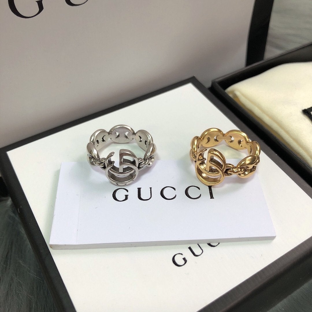 Fashion Double G Garland Ring