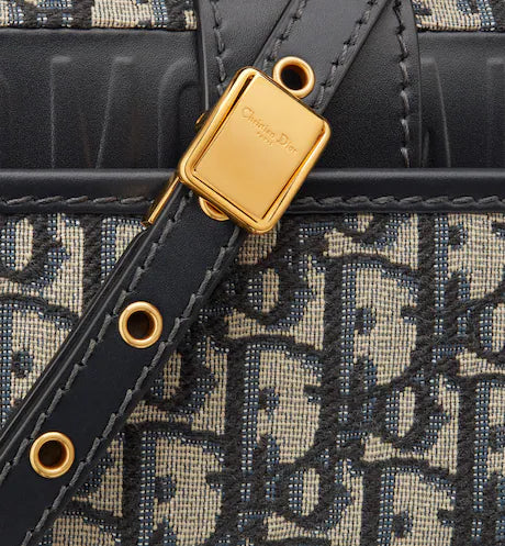 30 MONTAIGNE EAST-WEST BAG WITH CHAIN Blue Dior Oblique Jacquard