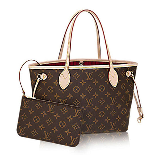 LV M41001 Neverfull PM Shoulder Bag Monogram Canvas