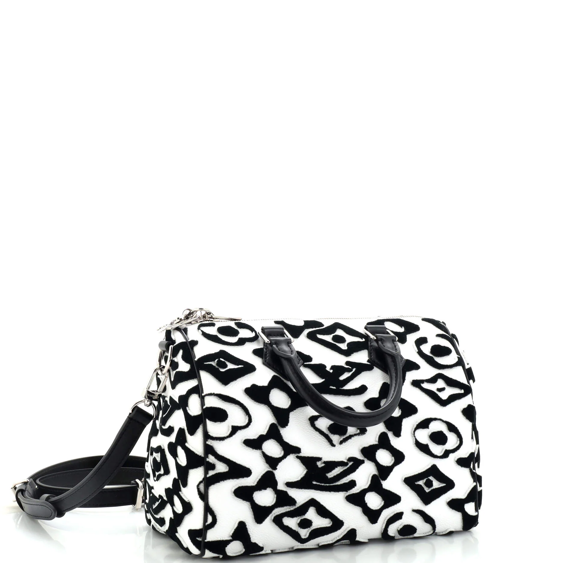 Speedy Bandouliere Bag Limited Edition Urs Fischer Tufted Monogram Canvas 25