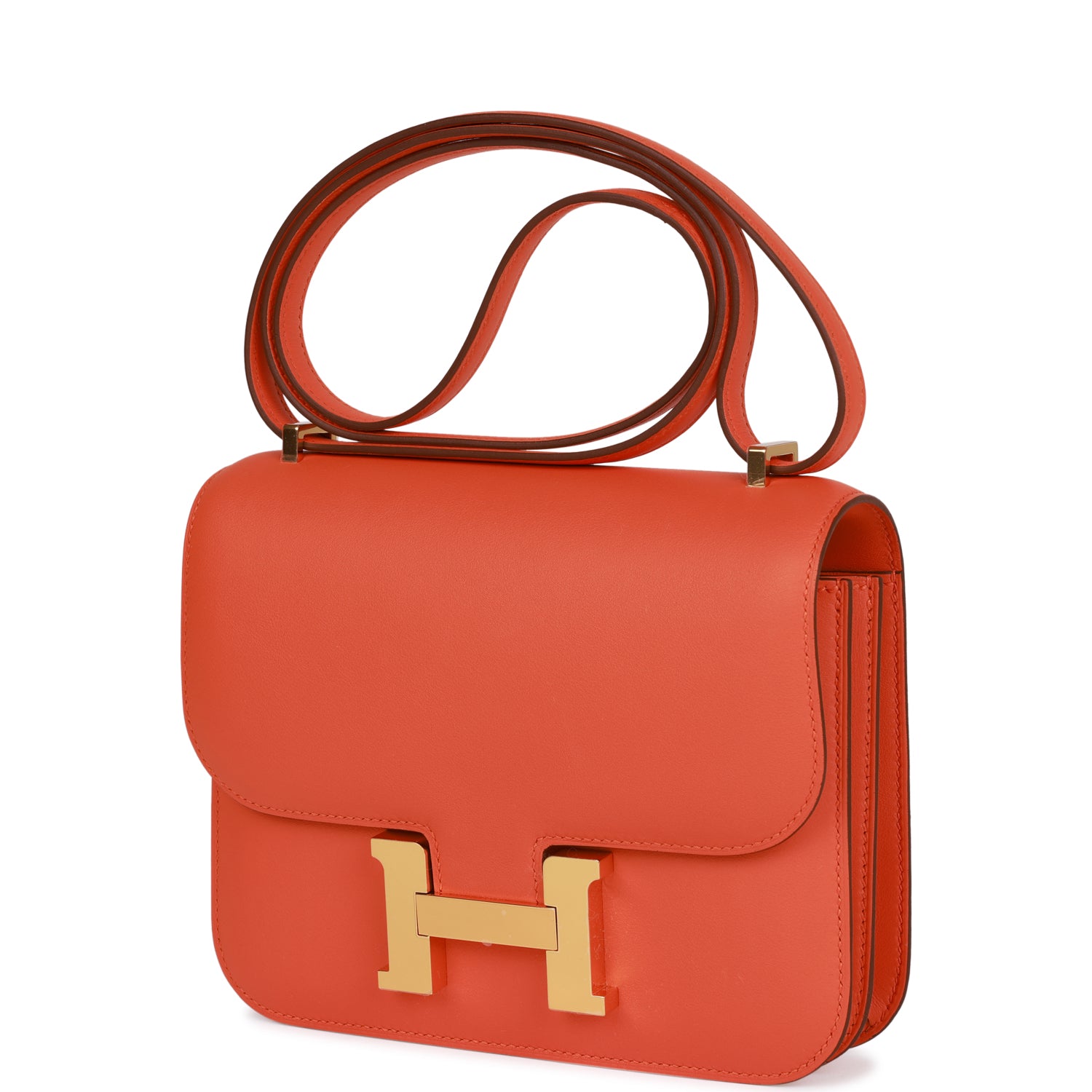 Hermès Constance 18 Orange Swift Gold Hardware